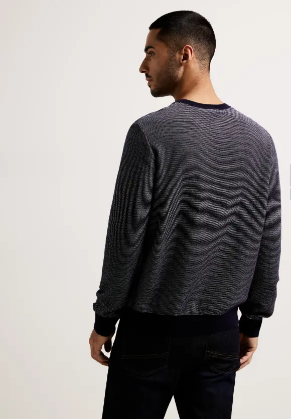 Pullover in Birdseye-Optik - nightshadow blue