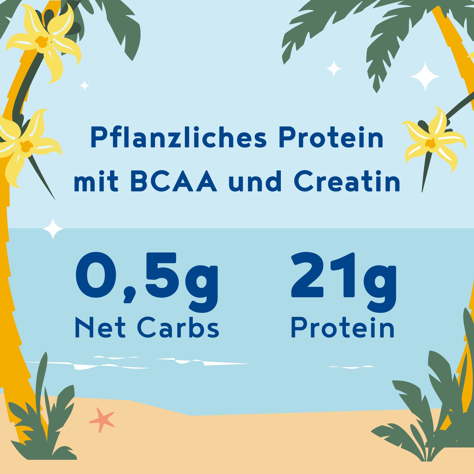 ALPHA FOODS Vegan Muscle Protein Vanille Eiweiß + Kreatin