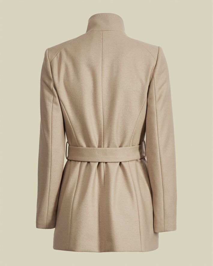 Ted Baker ROSESS Short Wool Wrap Coat Camel