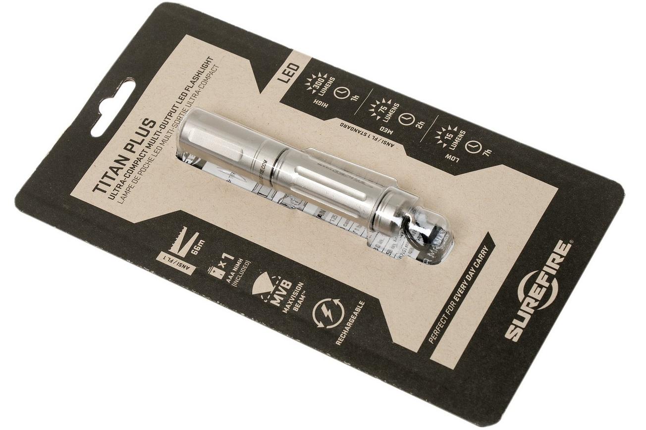 SureFire Titan Plus ultra-compact multi-output sleutelhangerzaklamp, 300 lumen