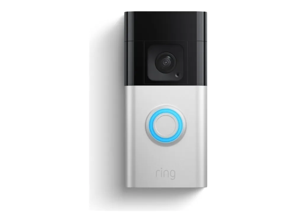 Ring Video Doorbell Plus - Smart dørklokke - med kamera - trådløs - 802.11b/g/n - 2.4 Ghz - satinnikkel