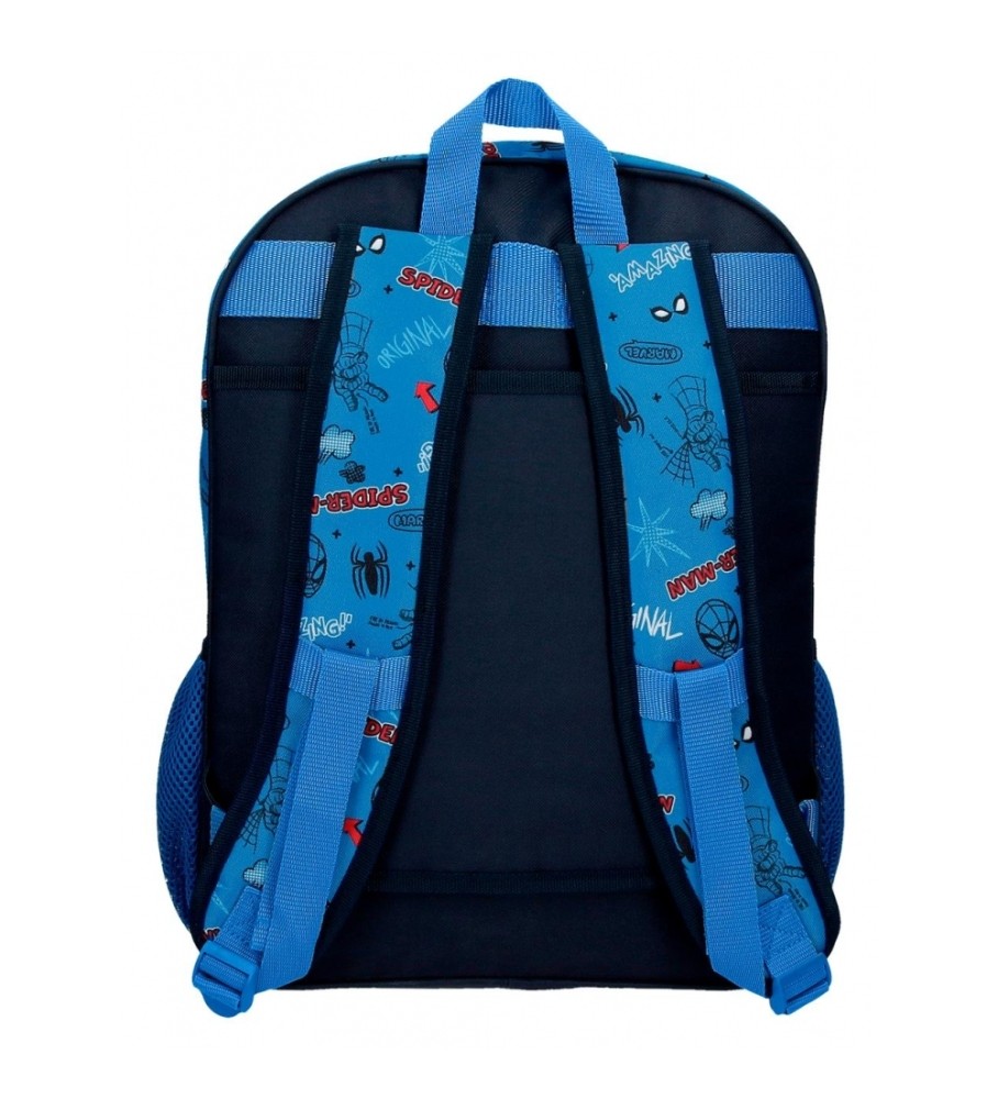 Joumma Bags Mochila Escolar Spiderman Totally awesome 42cm Dos Compartimentos azul