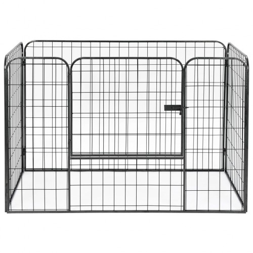 Parque para cães para uso interno e externo, preto
