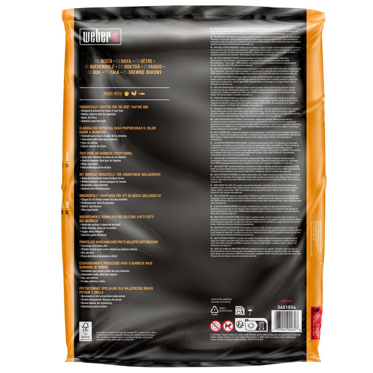 Weber Trepellets Bøk 8 kg
