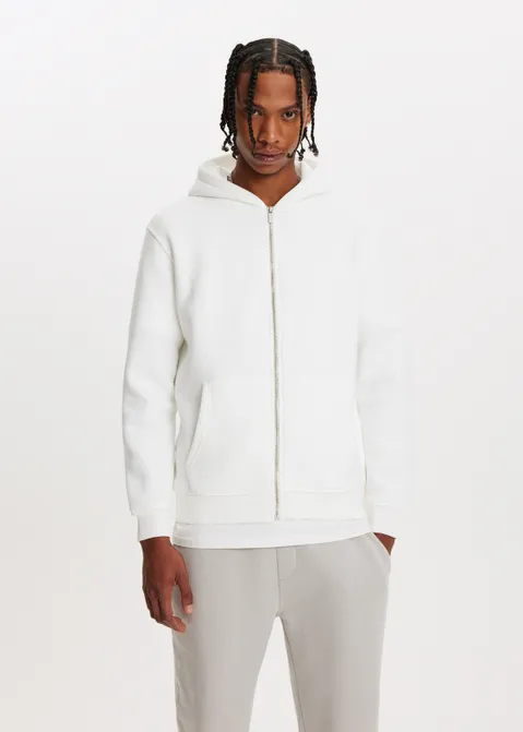Basic sweatvest off-white (WIT.O)