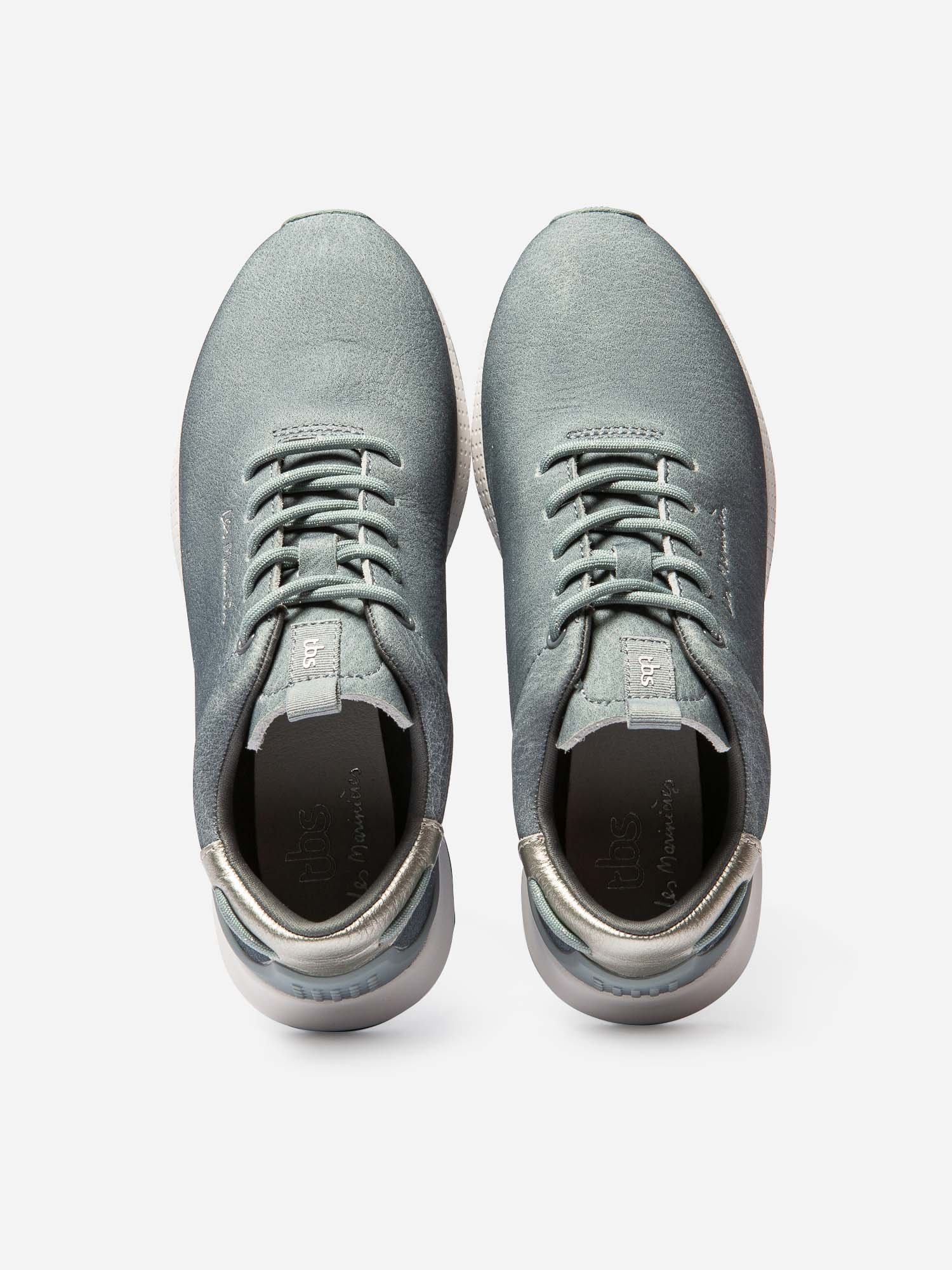 Baskets Femme Confort Cuir Gris