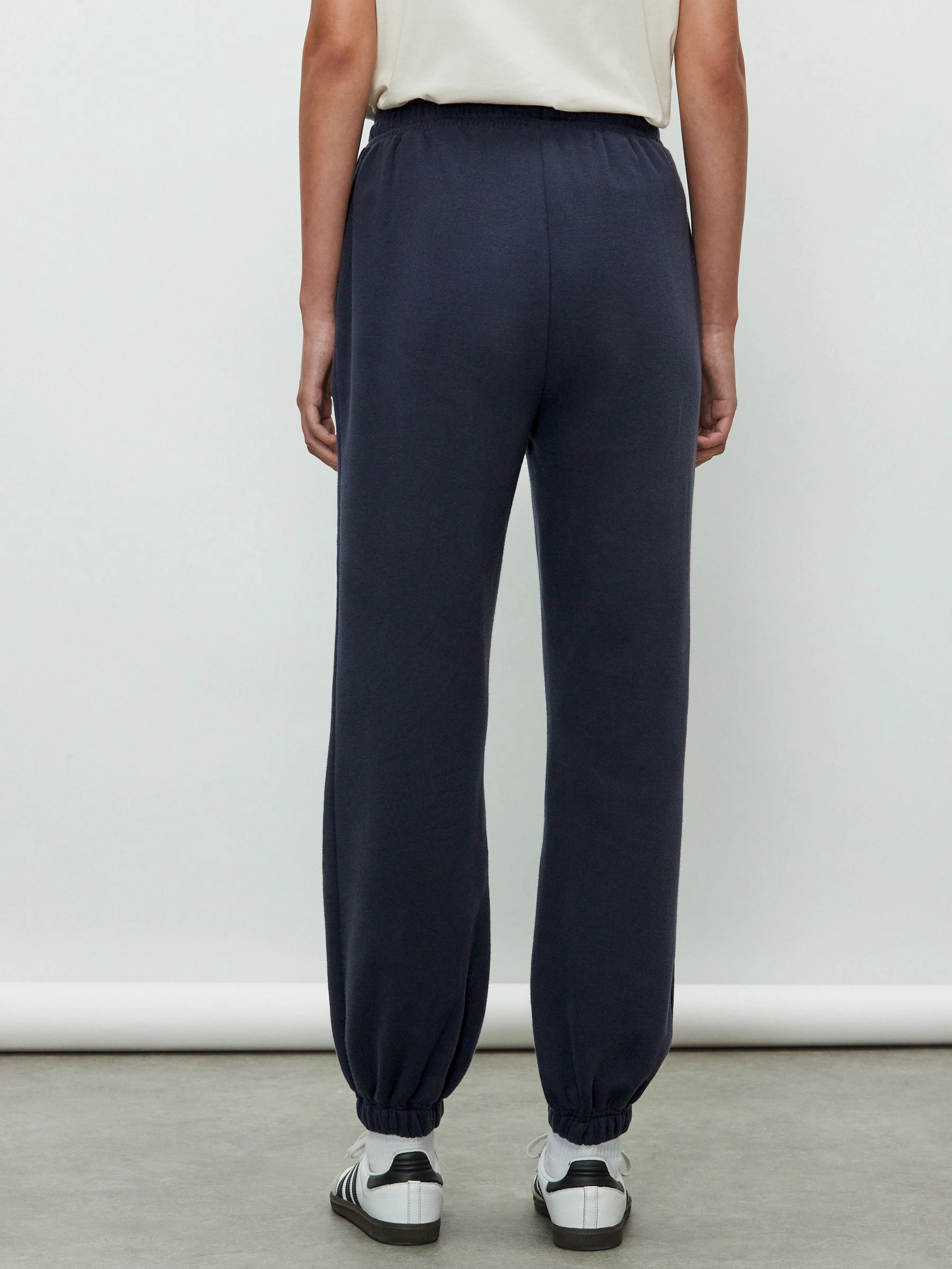 Marineblauw - Essentiële jersey joggingbroek met manchetten