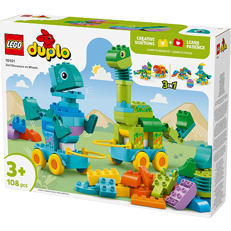 LEGO DUPLO By 3-i-1-dinosaurer på hjul 10451