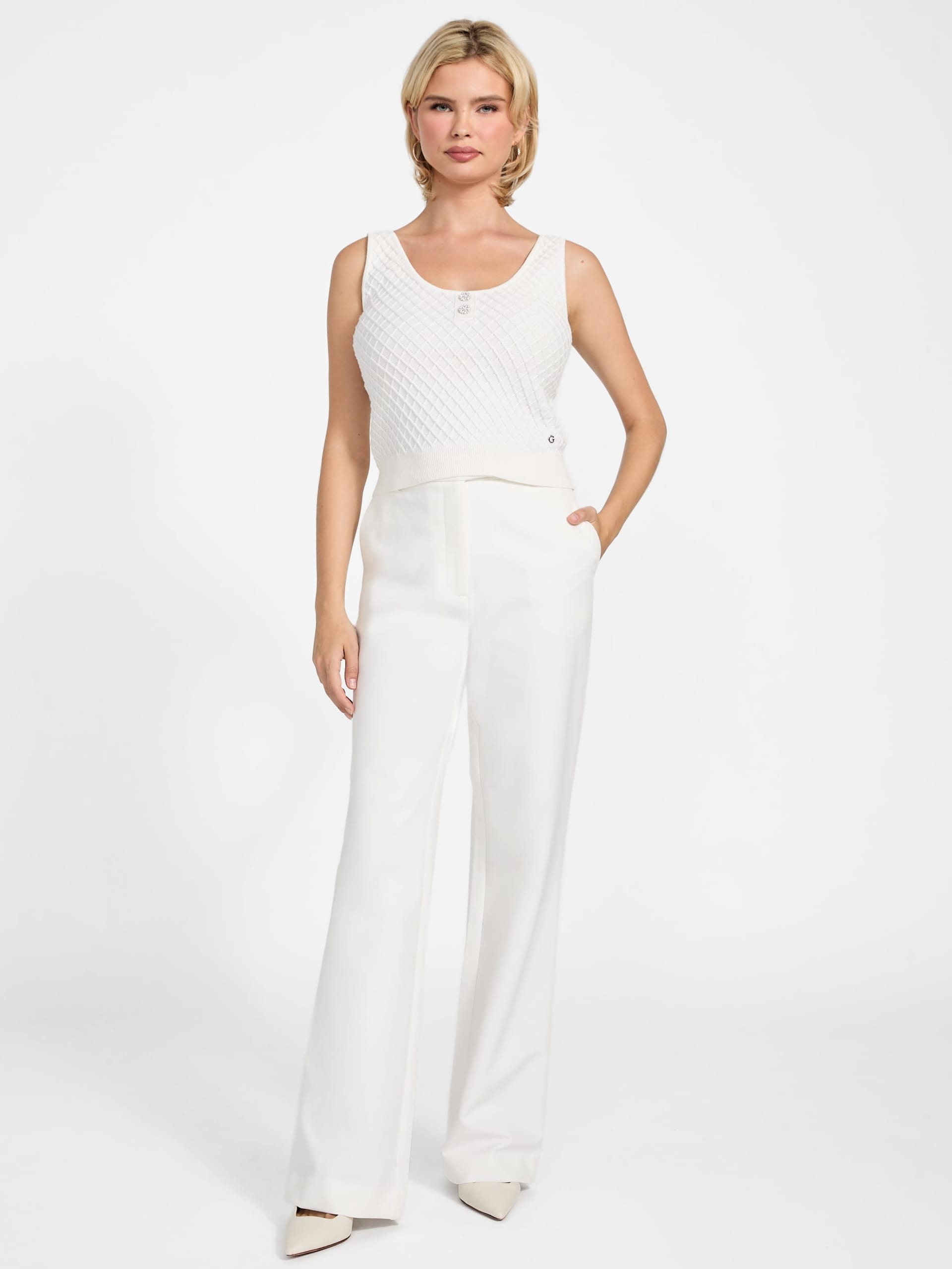 blusa de malha texturizada