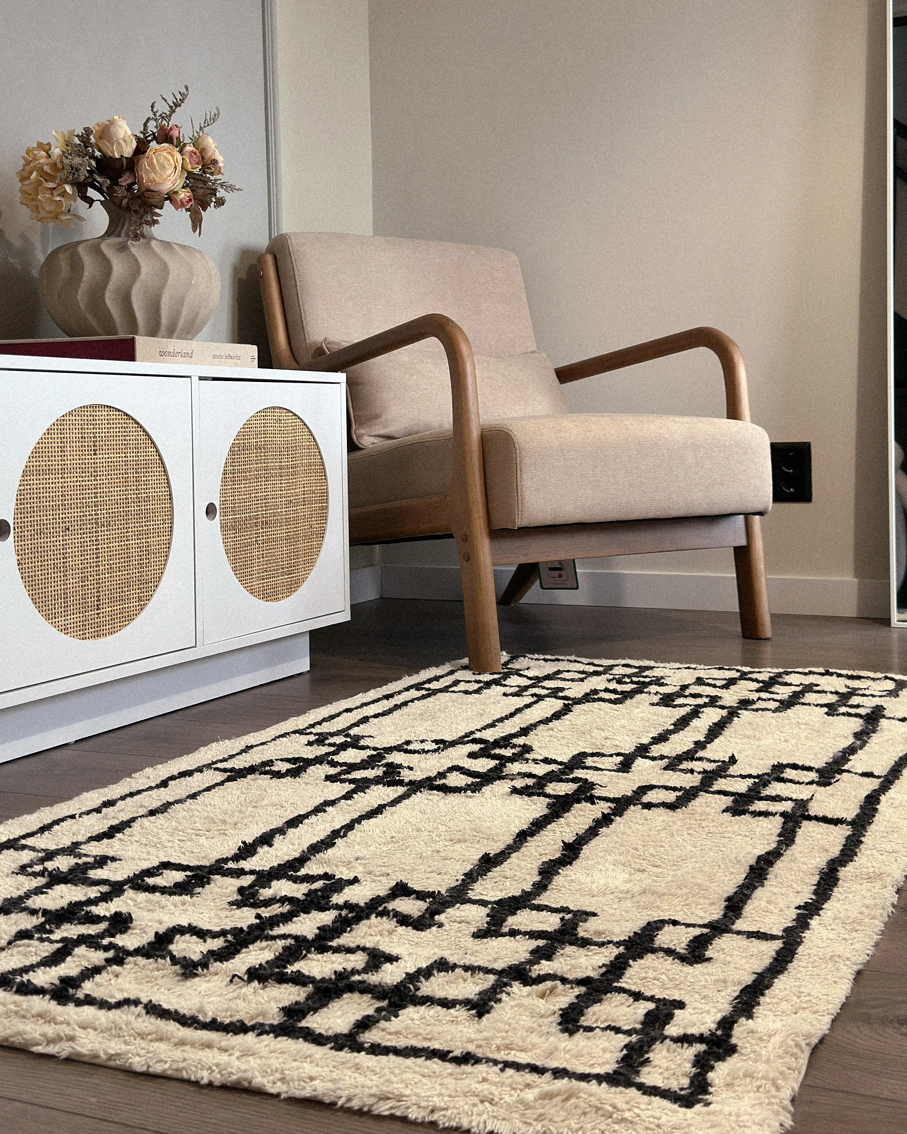 Fauteuil SKOVDE Stof Beige
