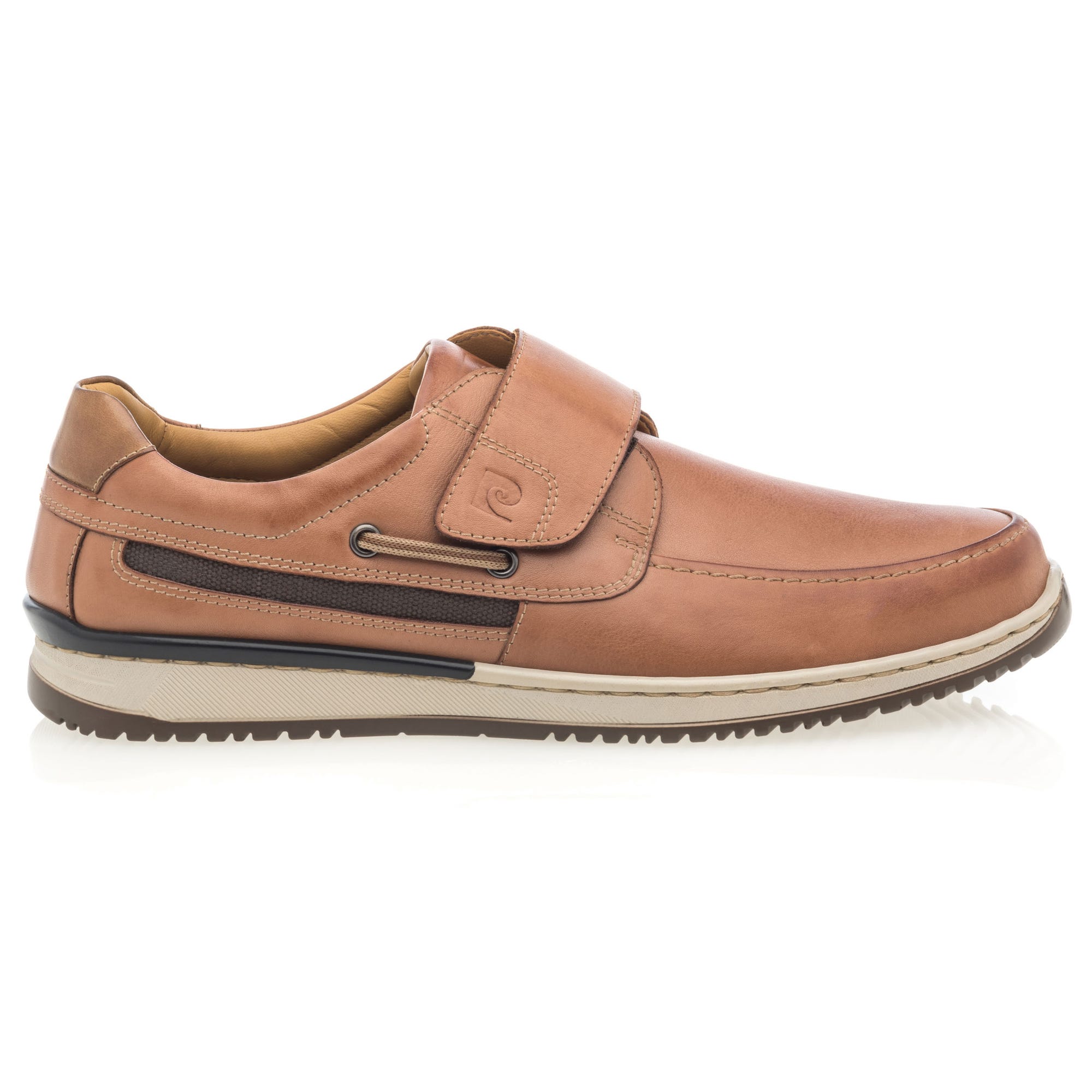 Mocassins pieds sensibles Homme en cuir cognac