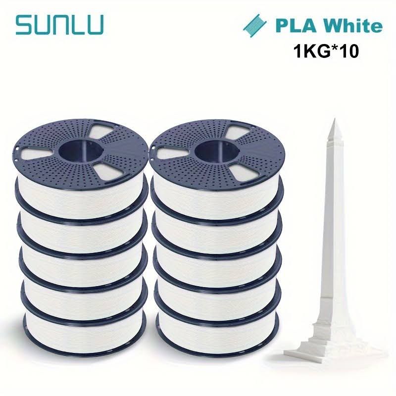10KG Sunlu Filament PLA pour imprimante 3D, filament PLA de 1.75 mm, filament d'impression 3D, faible odeur, précision dimensionnelle +/- 0.02 mm, (2