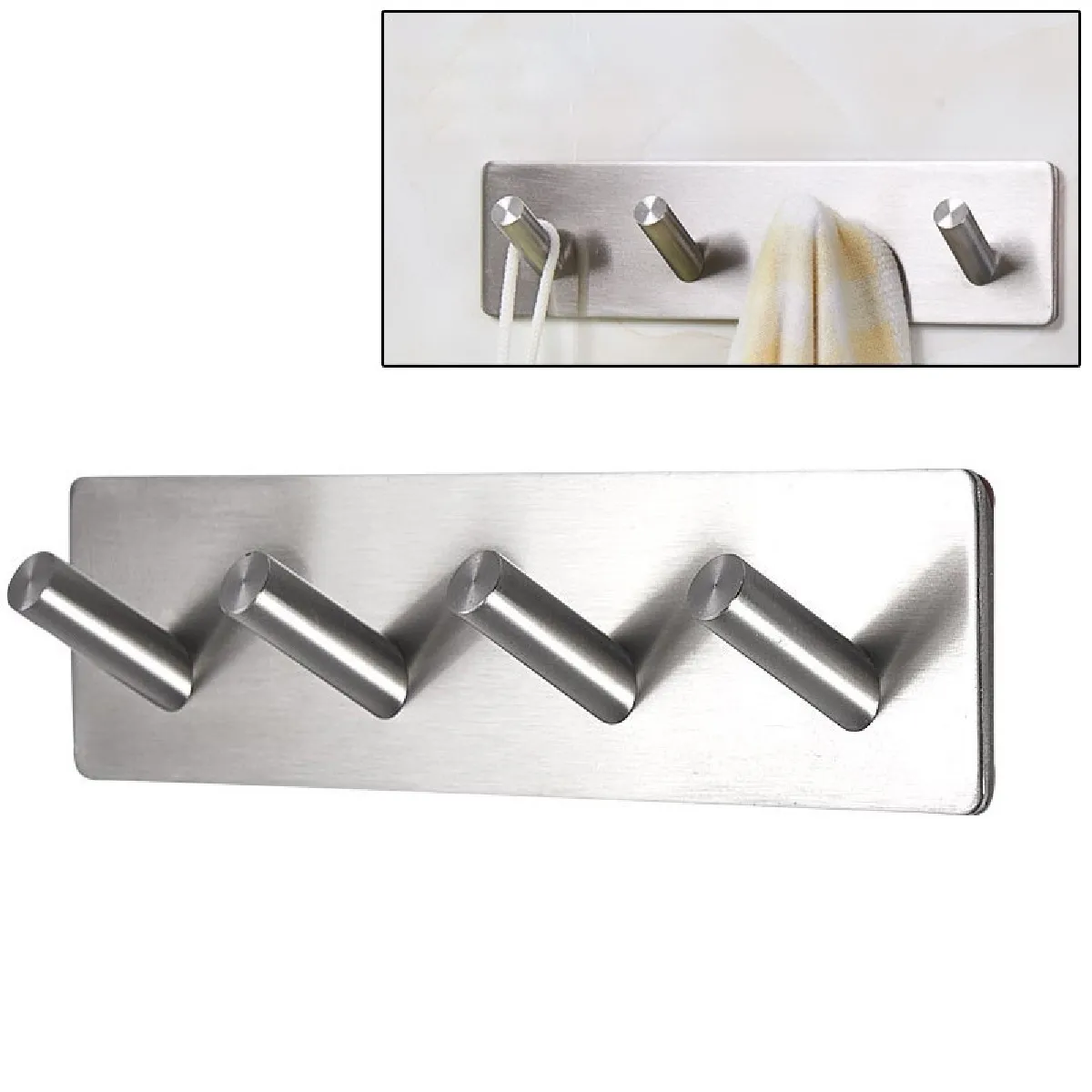 Wewoo Porte Serviette Non-Perforé - Inox