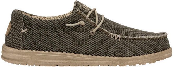 HEYDUDE Instappers Walli Braided Burnt HD40003-3CI Groen