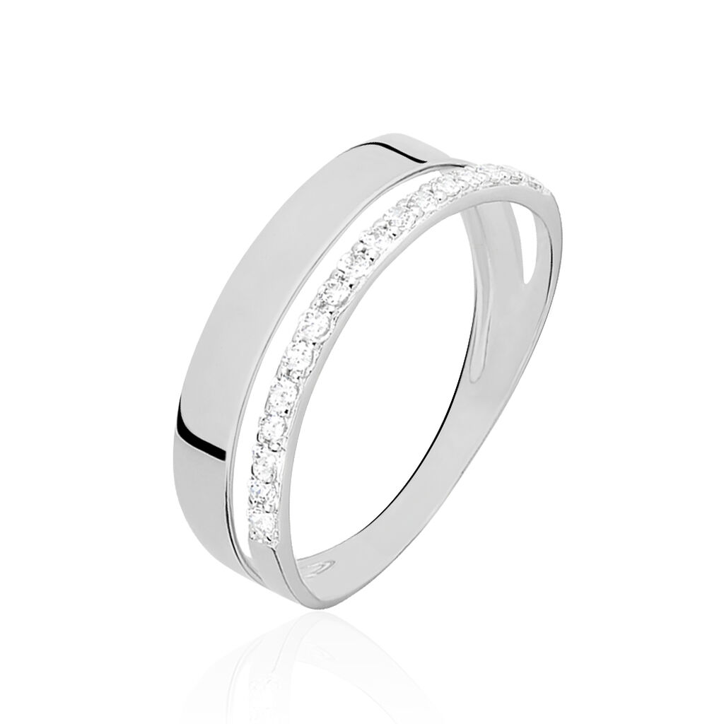 Bague Katiana Or Blanc Oxyde De Zirconium
