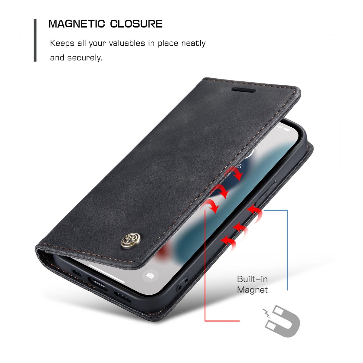 Hülle Handy Schutz für Apple iPhone 13 Pro Max Case Cover Tasche Etuis Schwarz