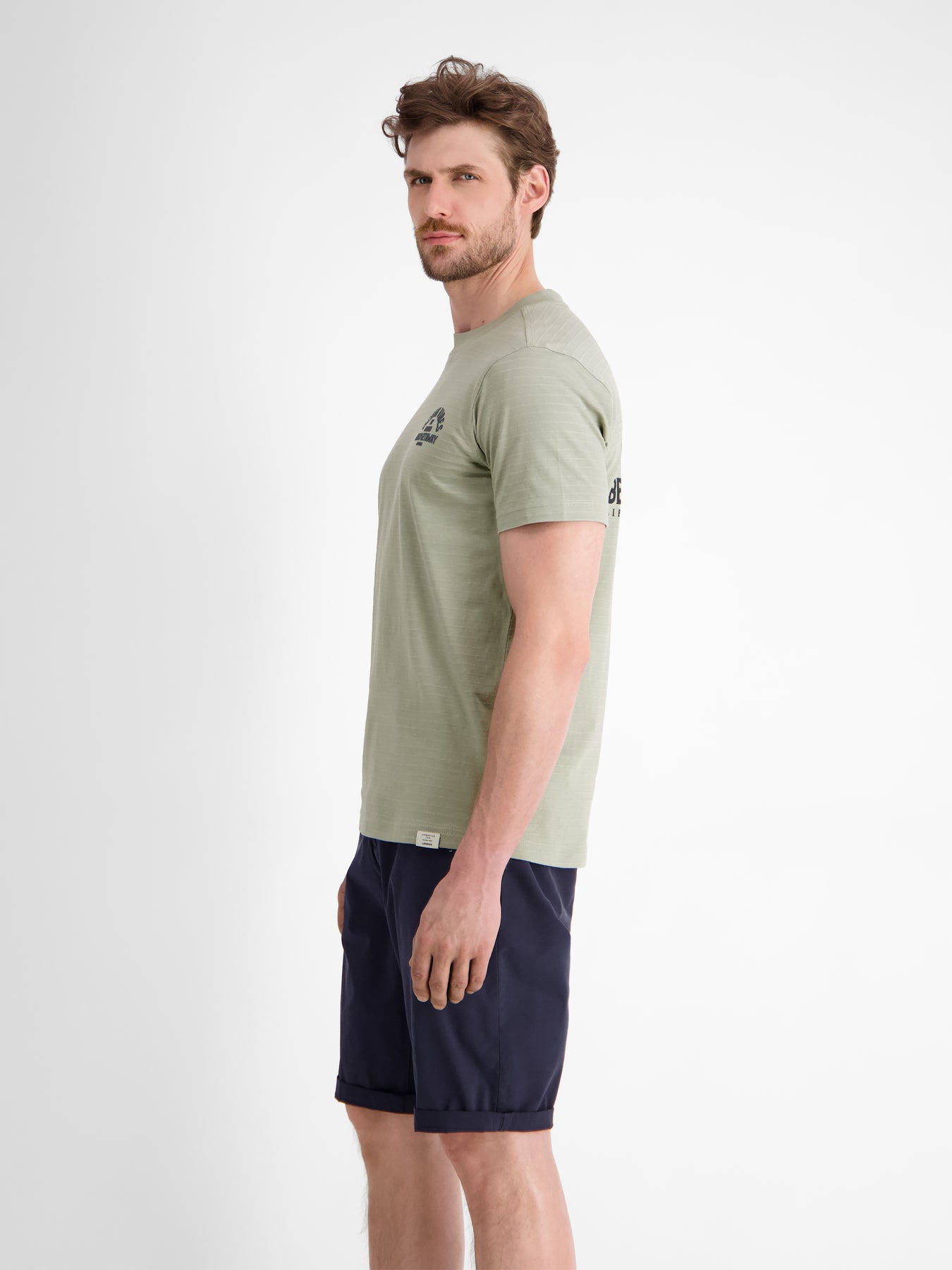 Gestreiftes T-Shirt mit Front und Backprint