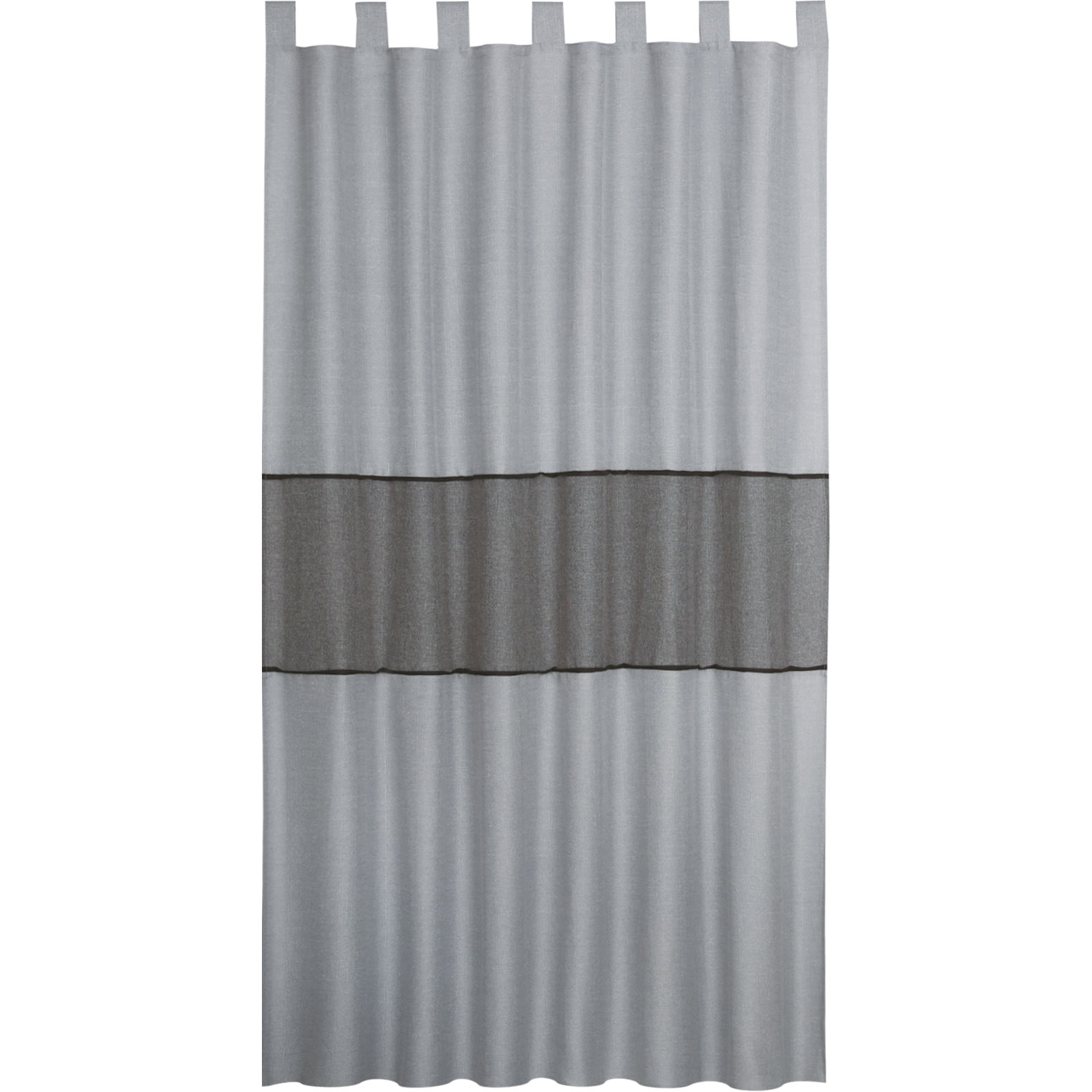 Schlaufenvorhang - graphit-grau - 140x245 cm