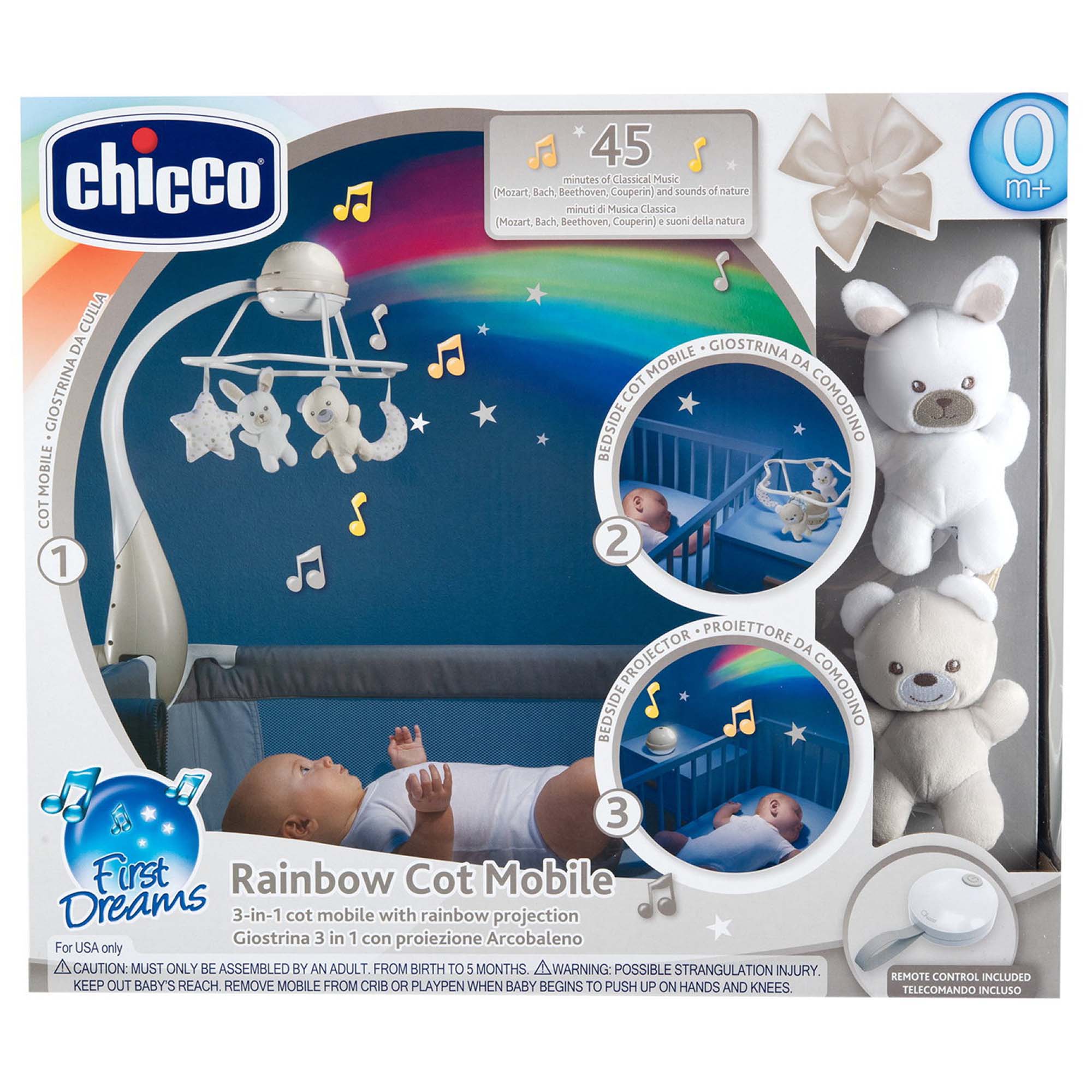 Chicco Regenboog mobiel 3in1 taupe