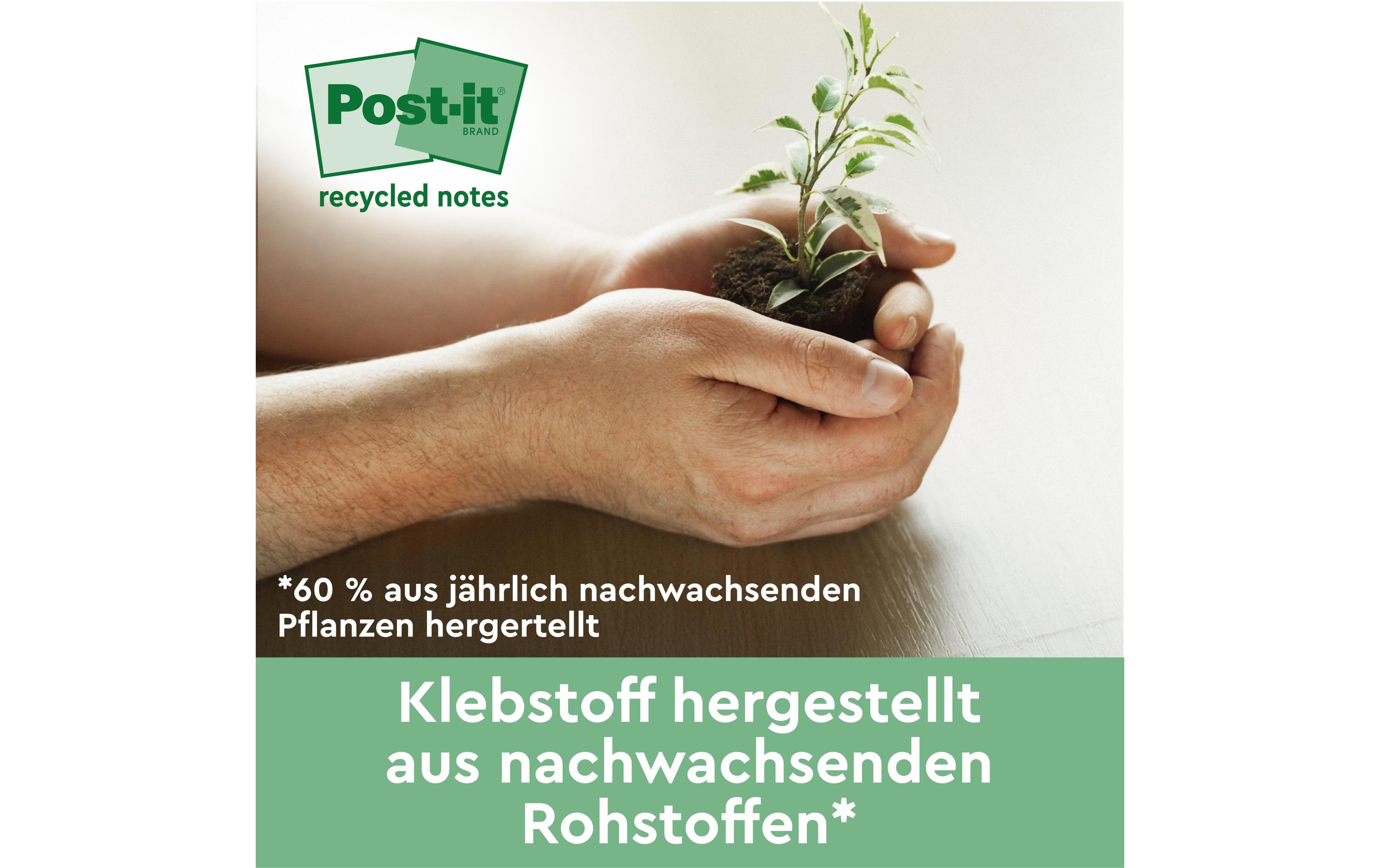 Notizzettel Recycling Notes 7.6 x 7.6 cm, PinkHaftnotizen zum Organisieren und priorisieren