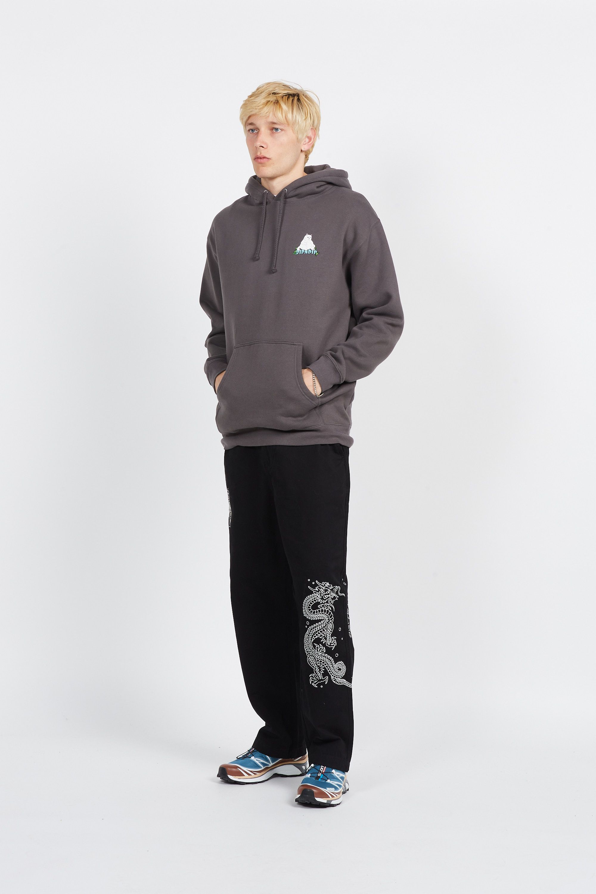 RIPNDIP Sweat  Flower Boy Hoodie Anthracite
