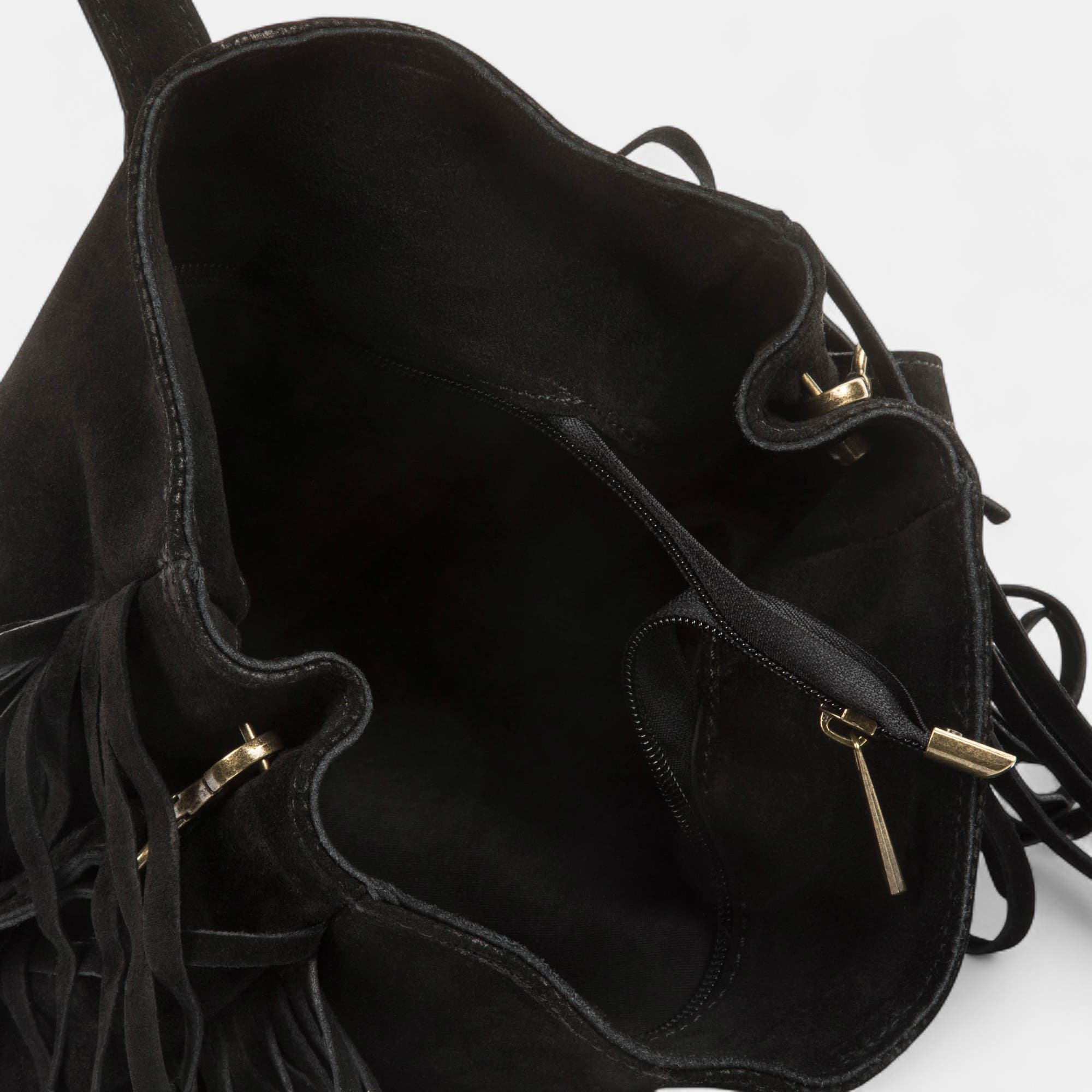 Sac bandoulière en cuir noir