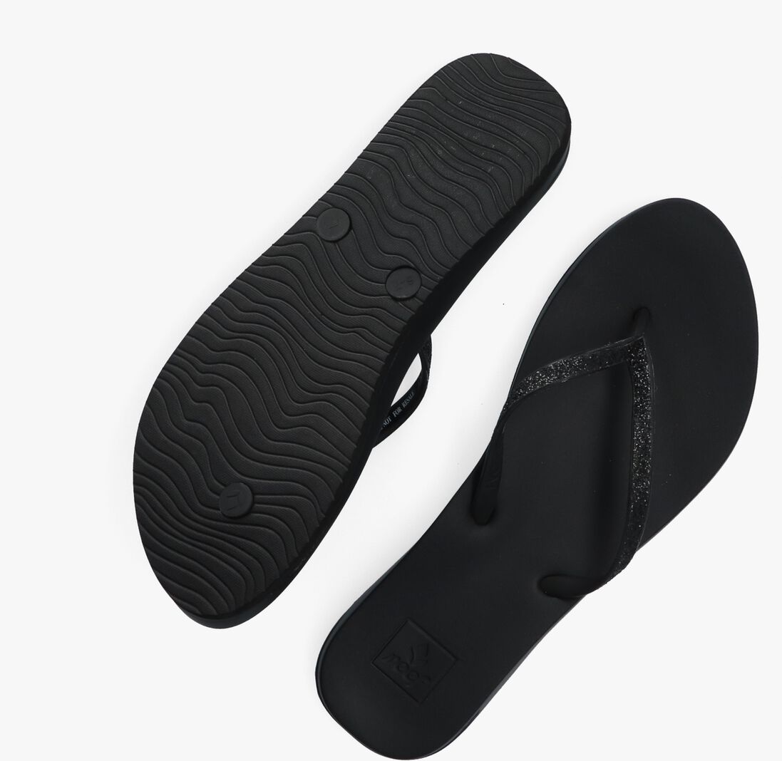 REEF zwarte reef teenslippers cushion bounce stargazer