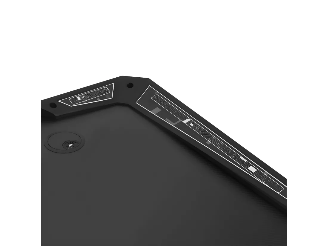 Bureau de jeu à LED en forme de Y Noir 90x60x75 cm