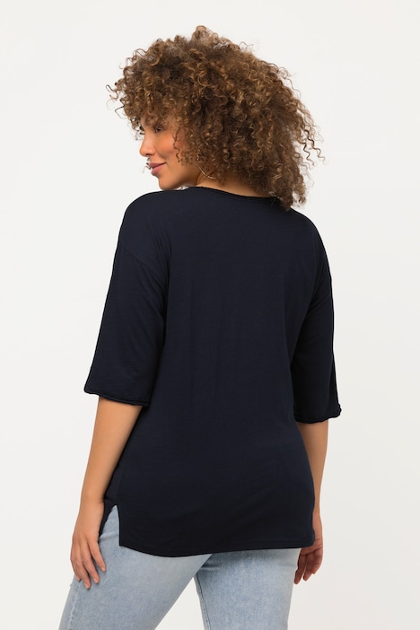 T-Shirt, Landschaft, Oversized, Rundhals, Halbarm