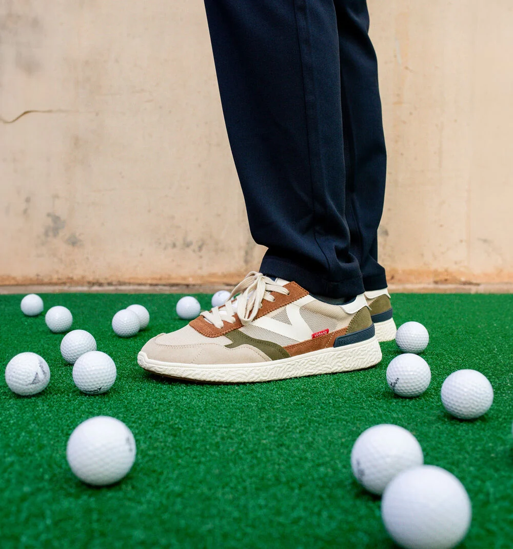 ANIMA - SPORT RETRO Baskets en mesh pour homme TAUPE