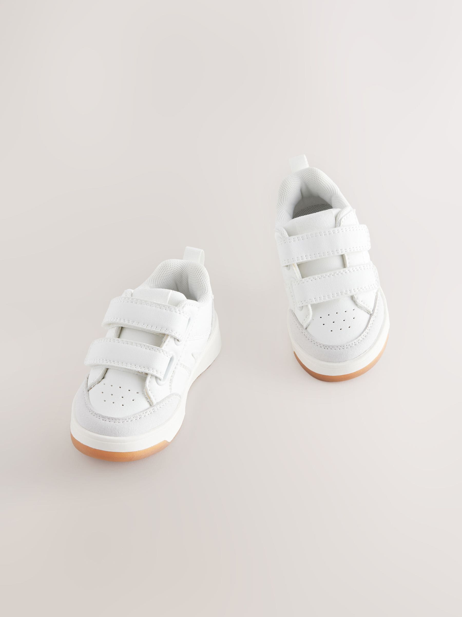 Wit - Trainers met Klittenbandsluiting en twee banden