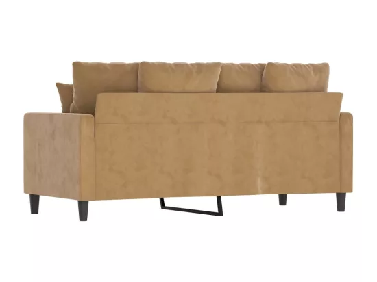 Canapé à 2 places Marron 140 cm Velours