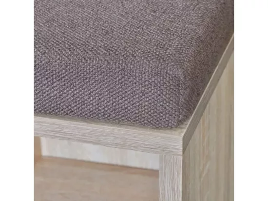 Banc de rangement chaussures 10 compartiments bois chêne clair Lou