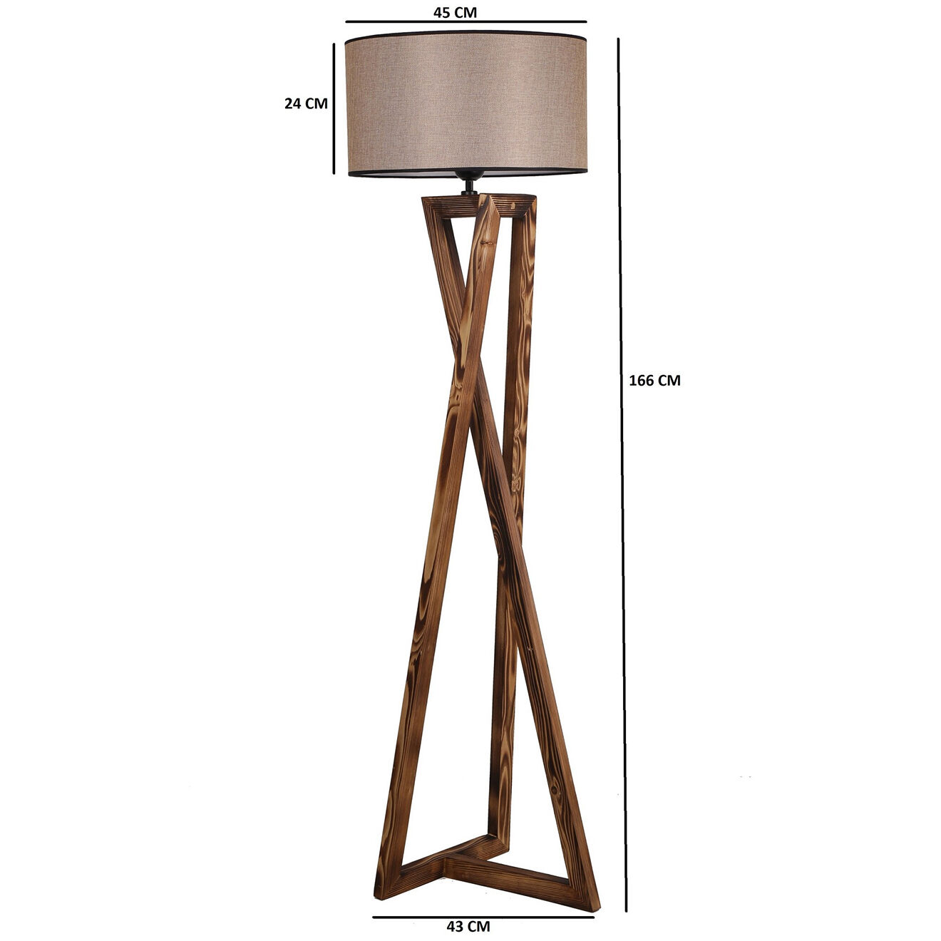 Sheen Lampadaire Macka marron - 45x166 cm