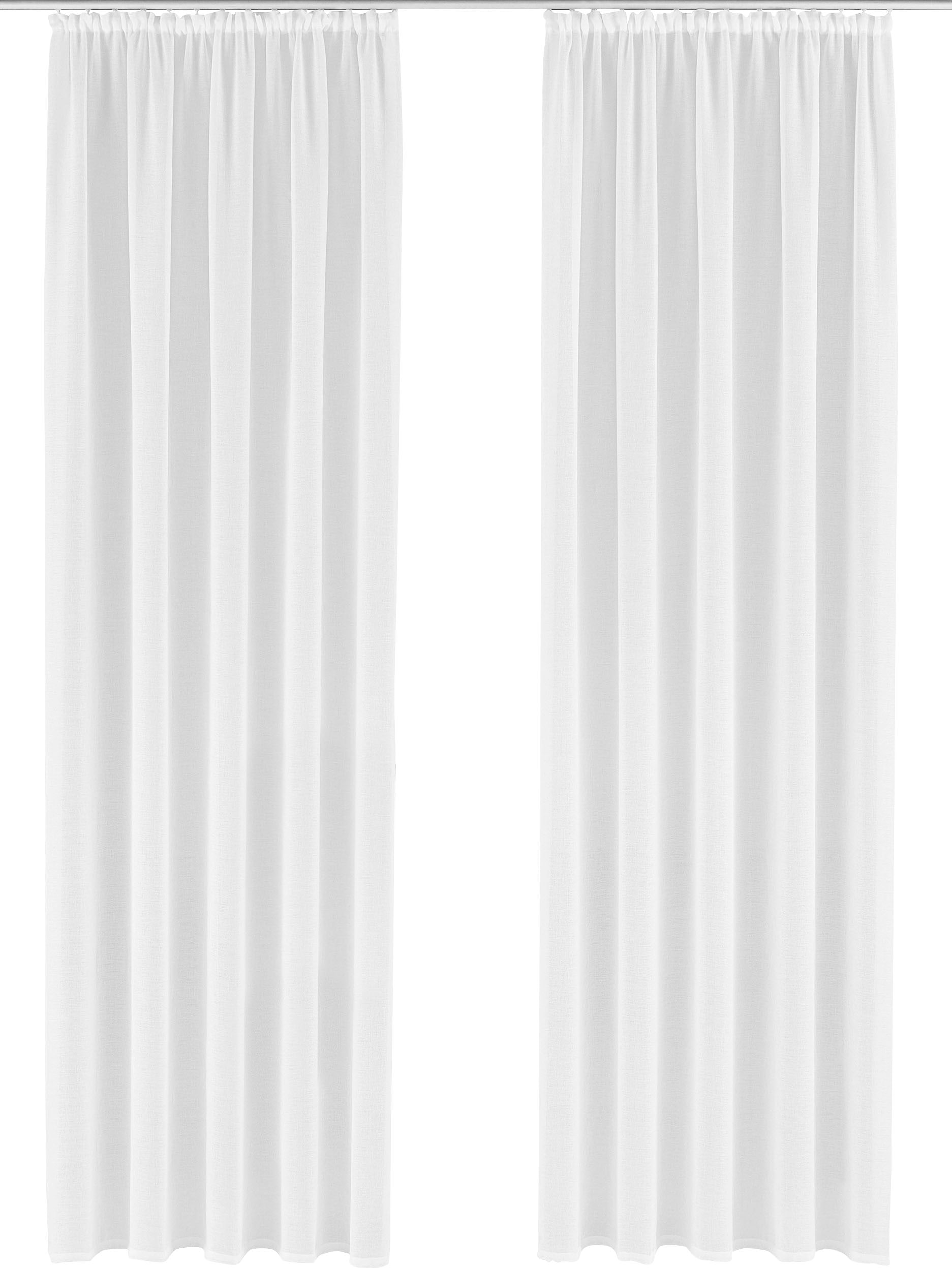 GOODproduct Gardine »TENDER« Kräuselband 1 Stk. tlg. Leinen Optik mit Struktur, monochrom, Bestseller