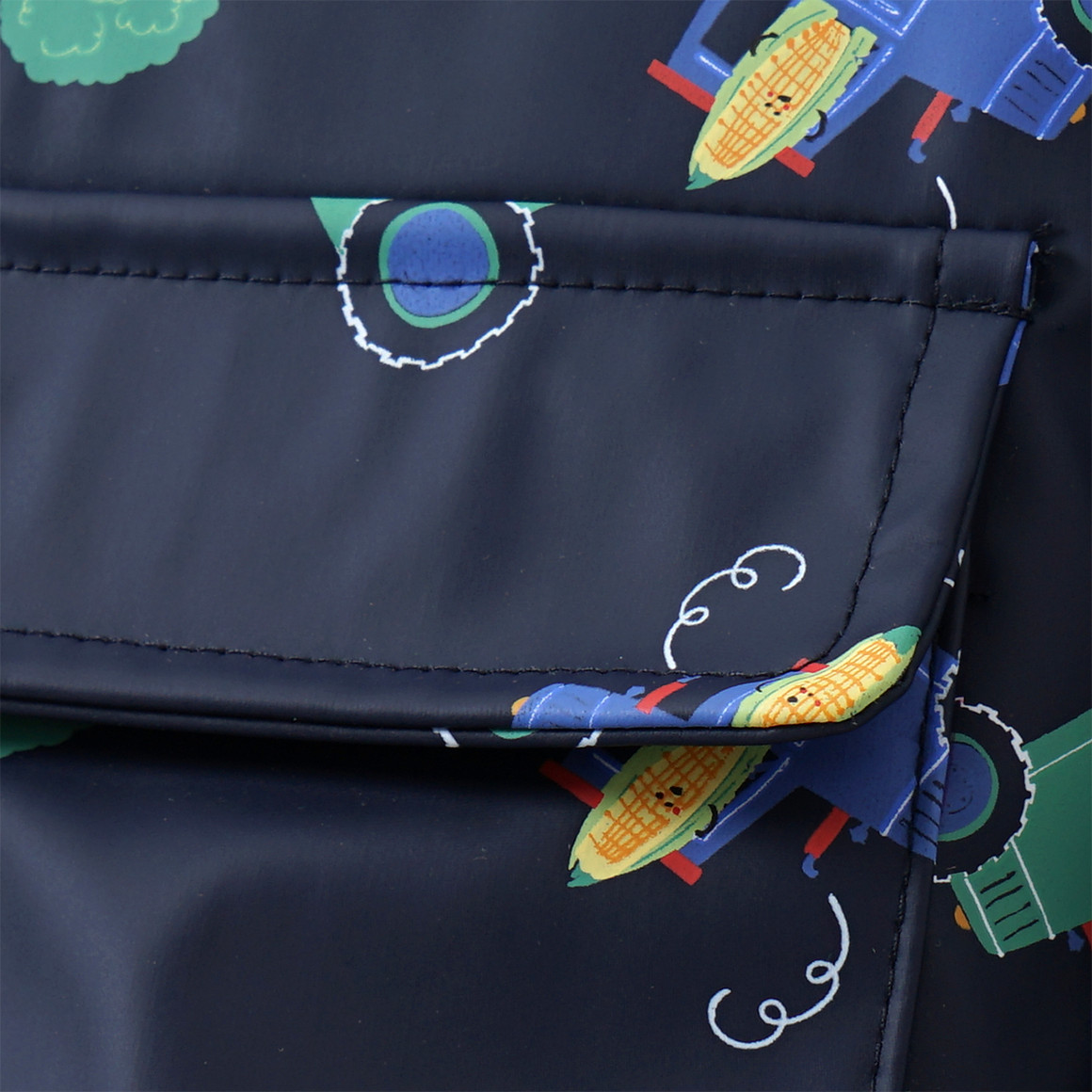 Topolino Jungen Regenjacke mit Bauernhof-Allover dunkelblau