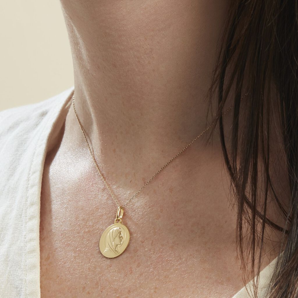 Medaille Or Jaune Vierge