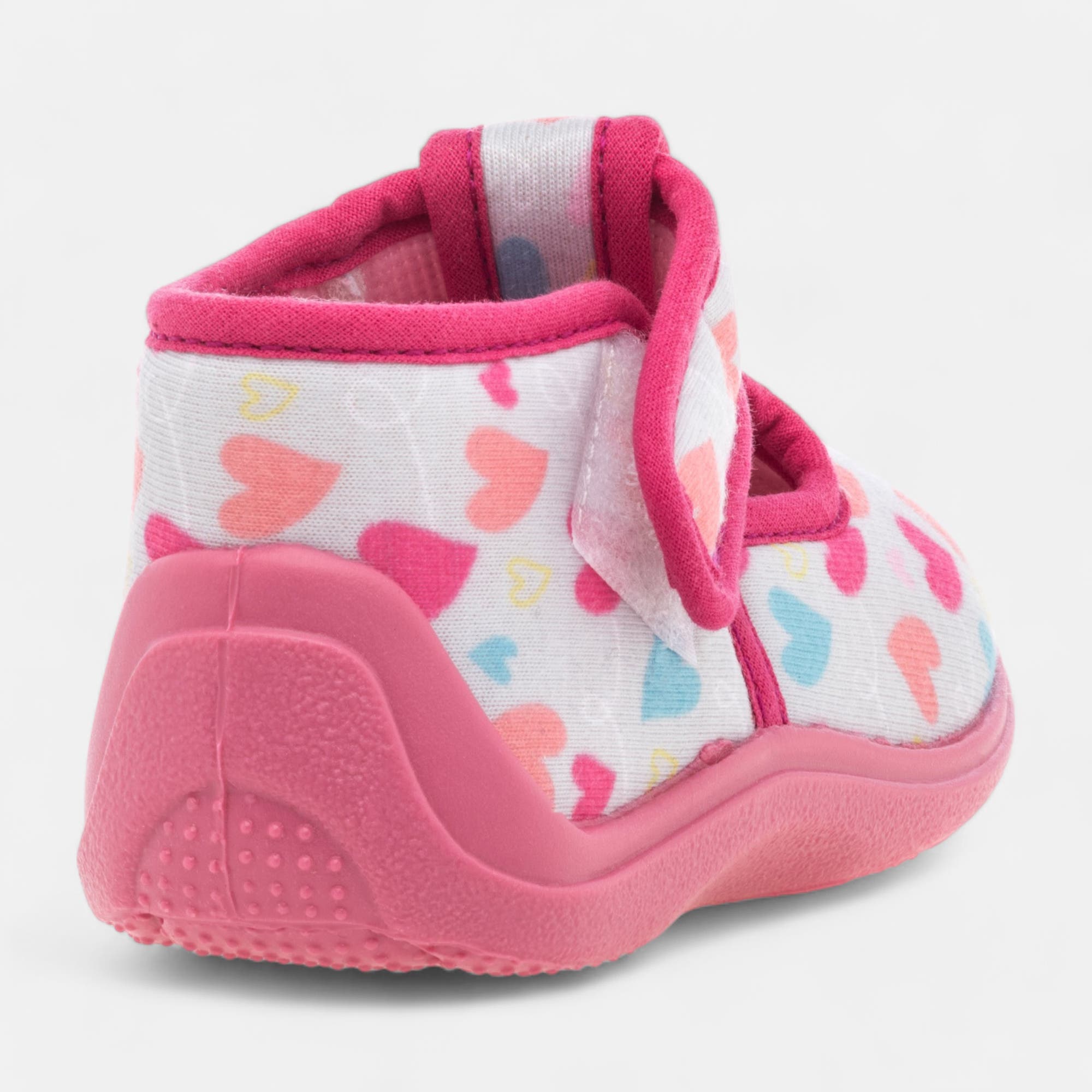 Pantoufles attaches velcros Bébé fille rose