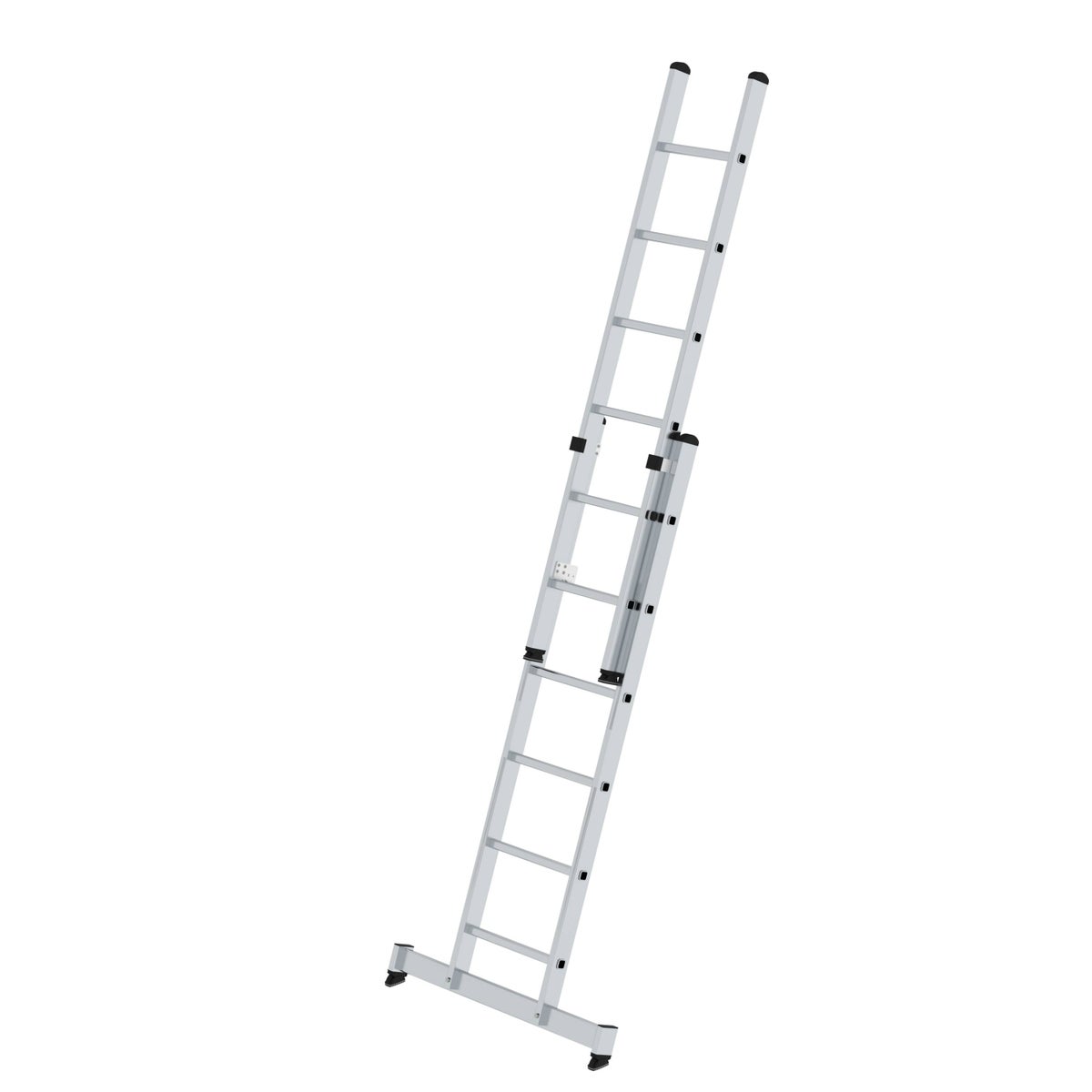 PROREGAL 2-delige sport uitschuifladder met dwarsbalk, 2 x 6 sporten