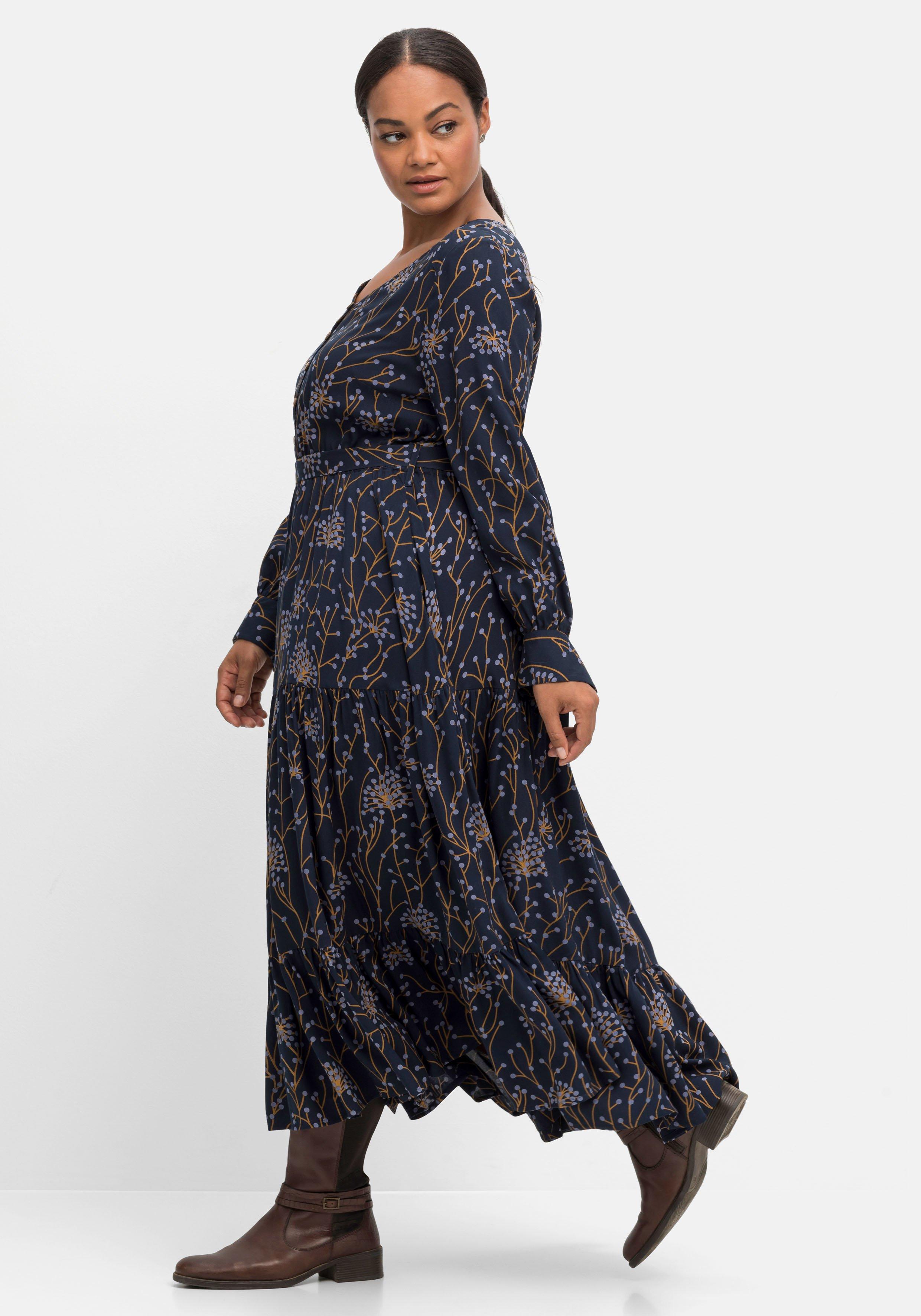 Maxikleid mit floralem Alloverdruck