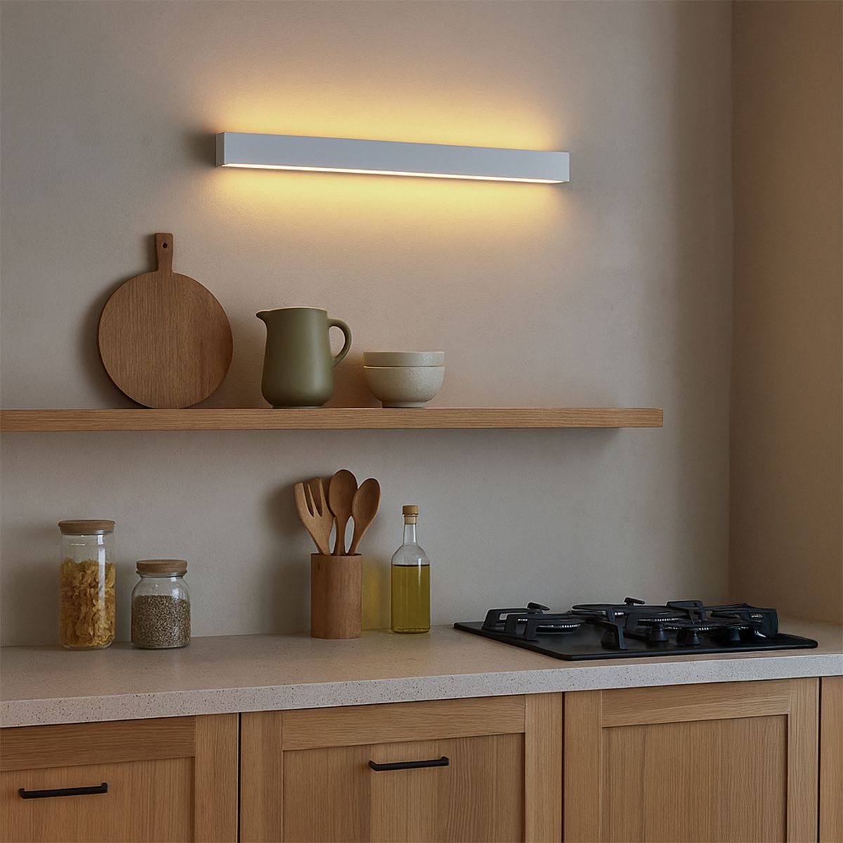 Moderne wandlamp wit 3-lichts - Tjada Novo