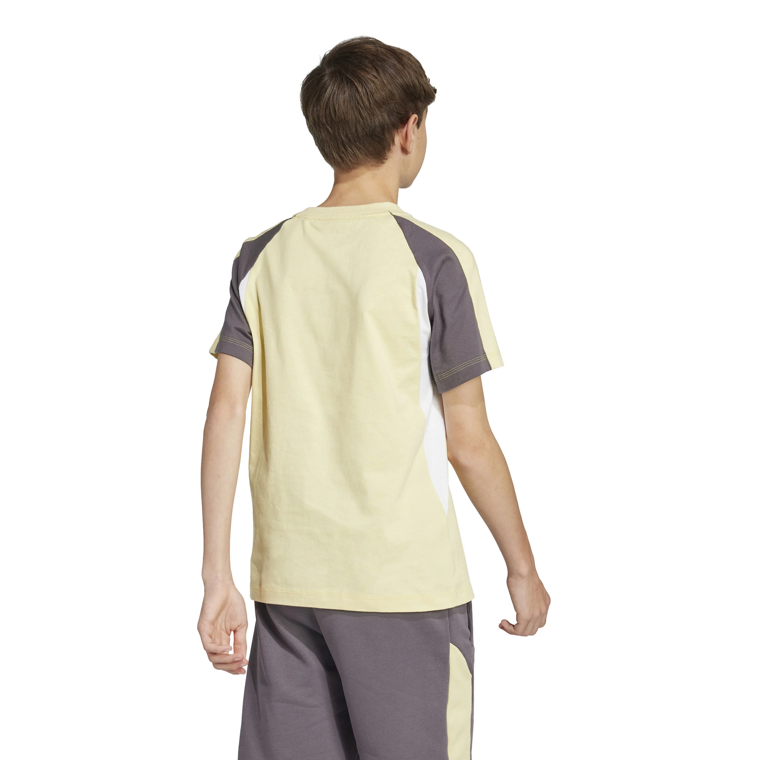 adidas Colorblock T-shirt Enfants - Jaune , Gris Foncé