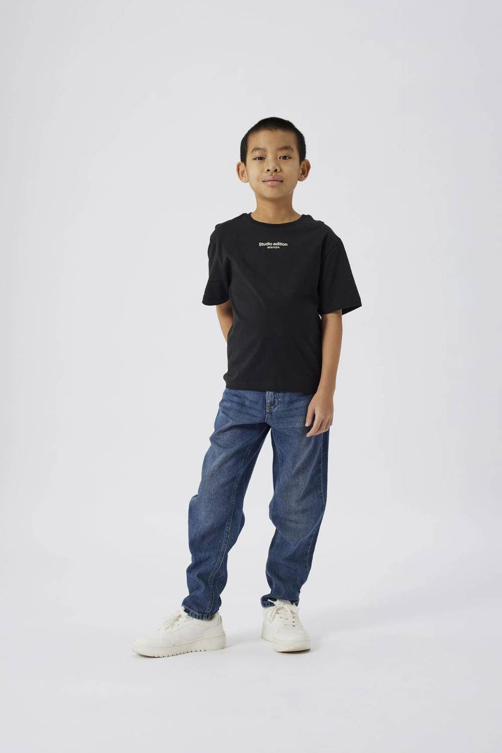 NAME IT T-shirt NKMBRODY met tekst zwart