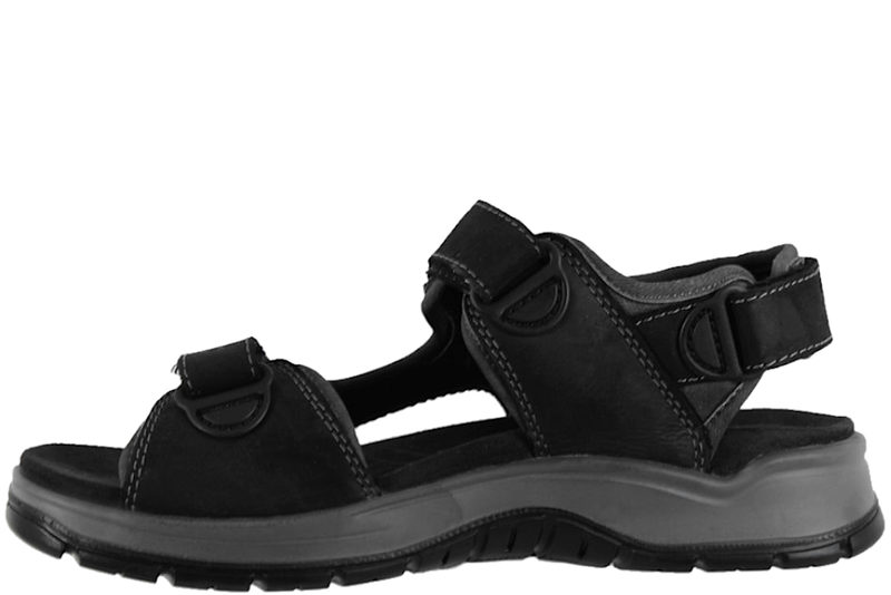 RIEKER SANDAL I SORT SKIND