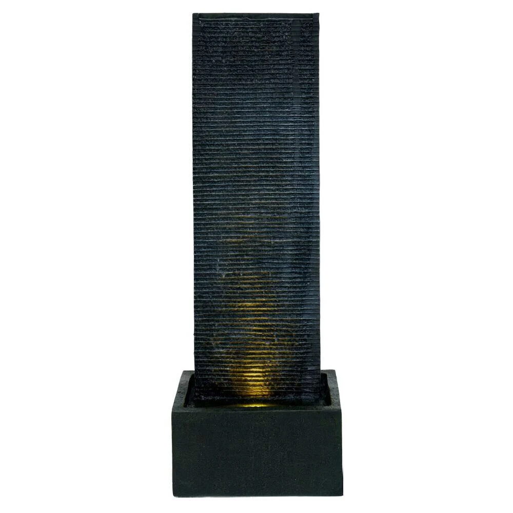 Fontaine de jardin lumineuse chute d'eau H99,5cm