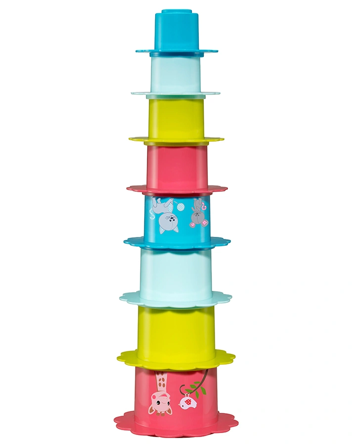 Stapelturm BLUMENPYRAMIDE SOPHIE LA GIRAFE® in bunt