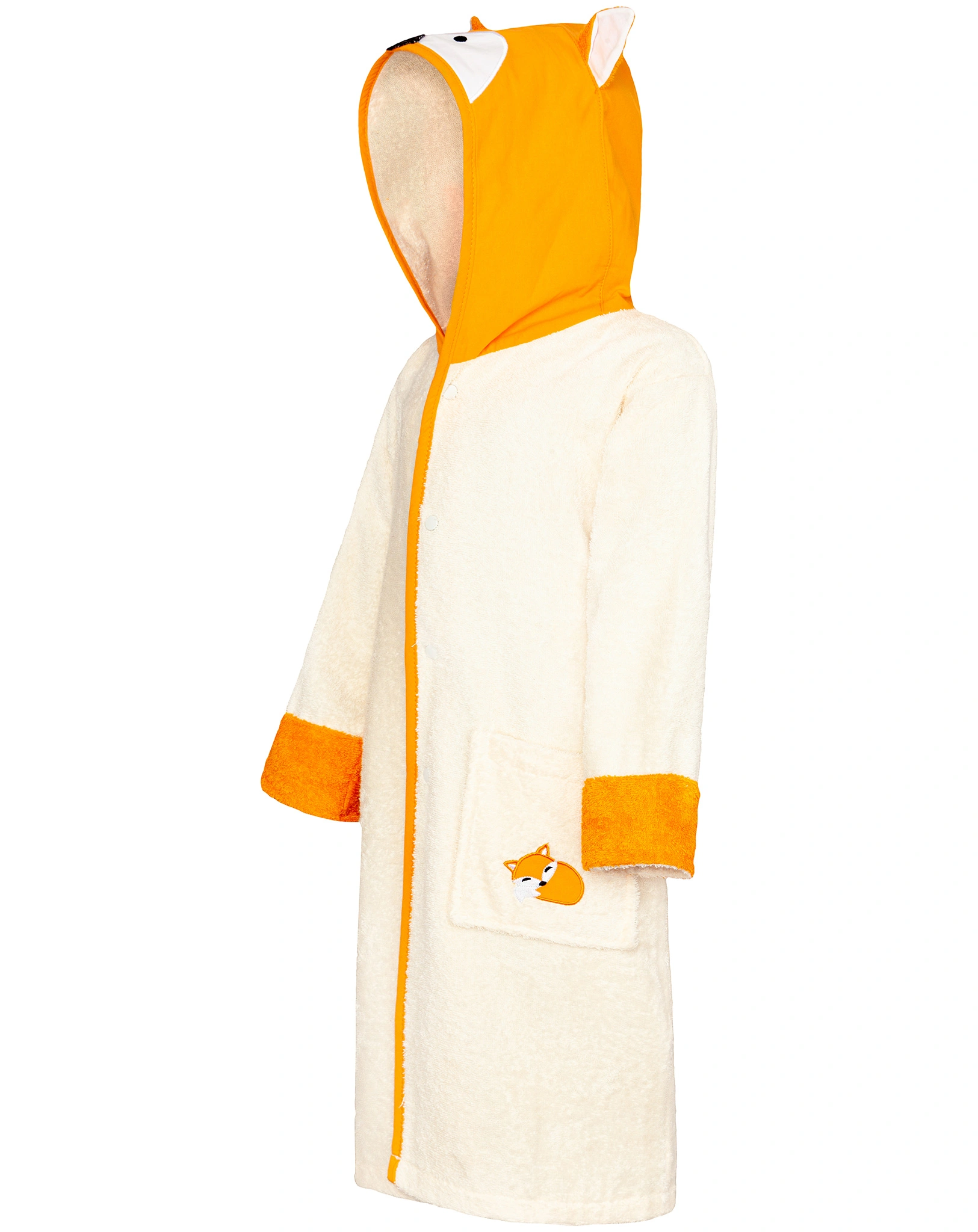 Bademantel FUCHS mit Öhrchen in orange