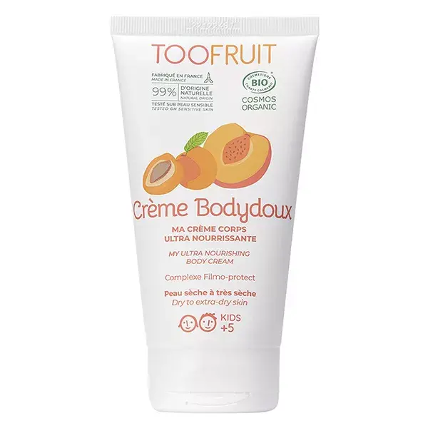 Creme Corporal Nutritivo Infantil Toofruit com Damasco e Pêssego, Orgânico, 150ml