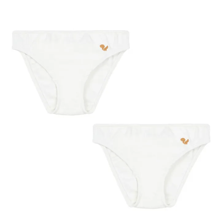 Risu Risu Lot de 2 Culottes Coton Bio | Blanc