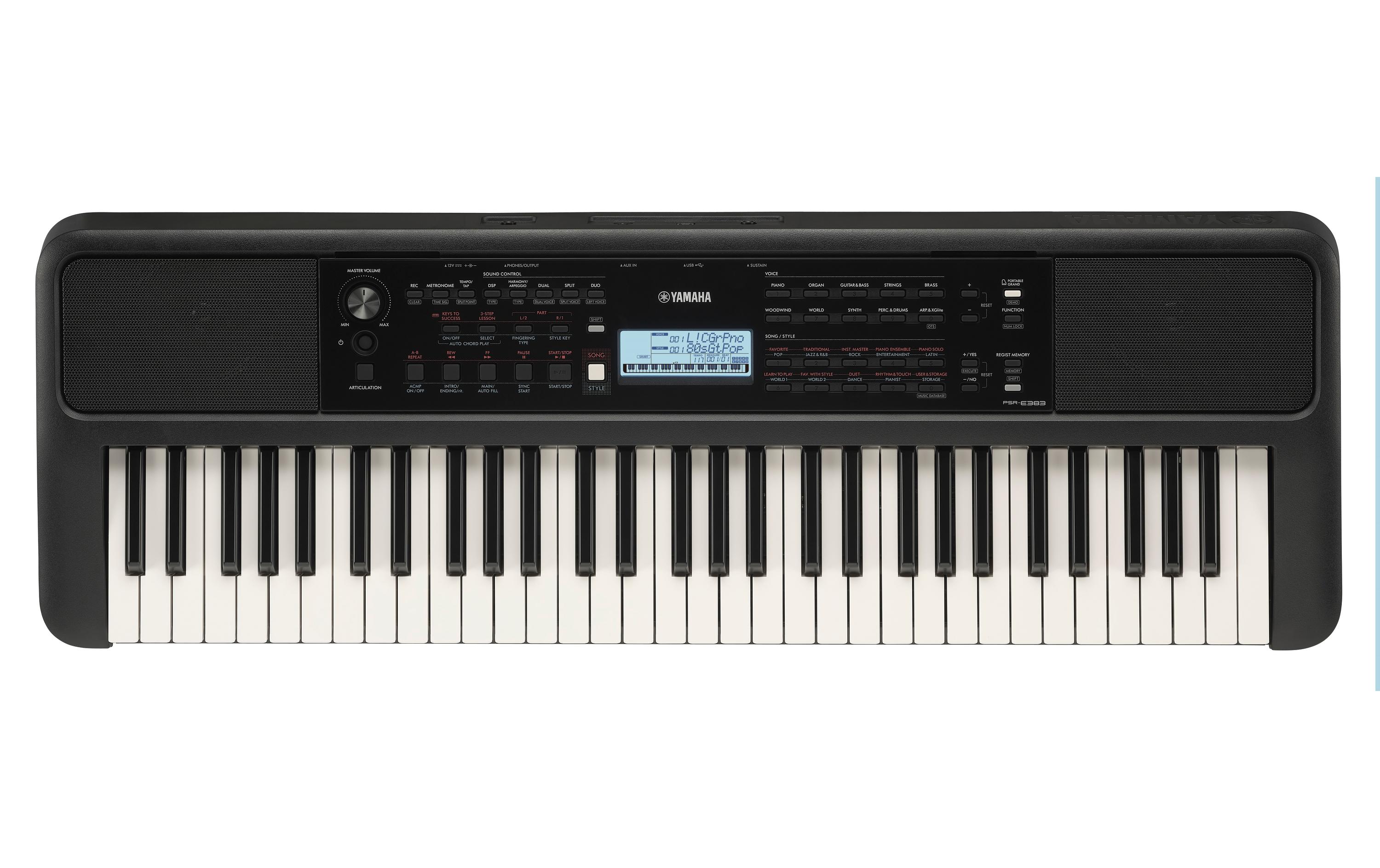 Keyboard PSR-E383<br>Portables Keyboard mit 61 Tasten